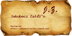 Jakubecz Zalán névjegykártya
